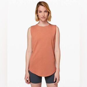 Burnt orange Lululemon Brunswick Muscle Tank